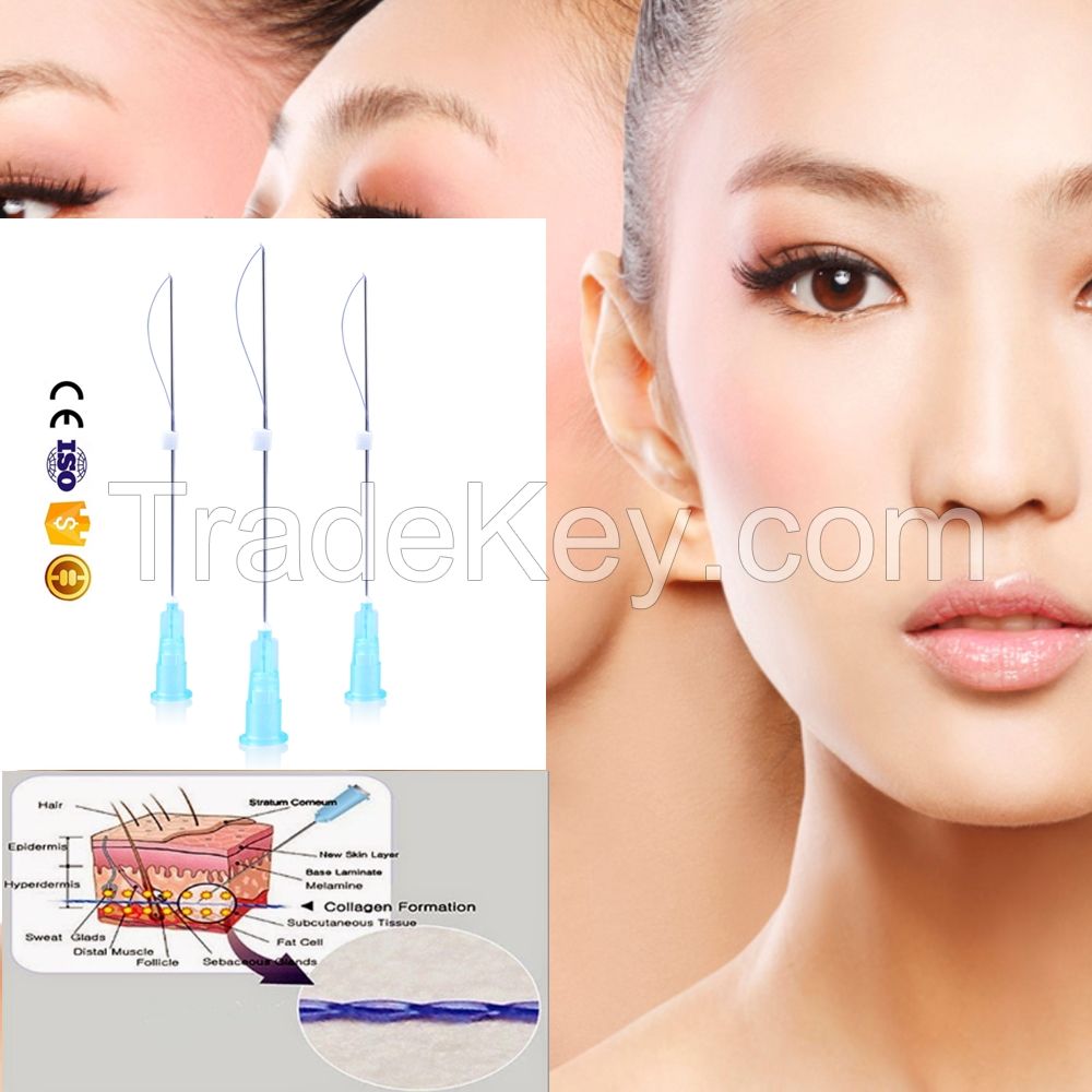 Cosmetic beauty polydioxanone suture thread for Face Lifting