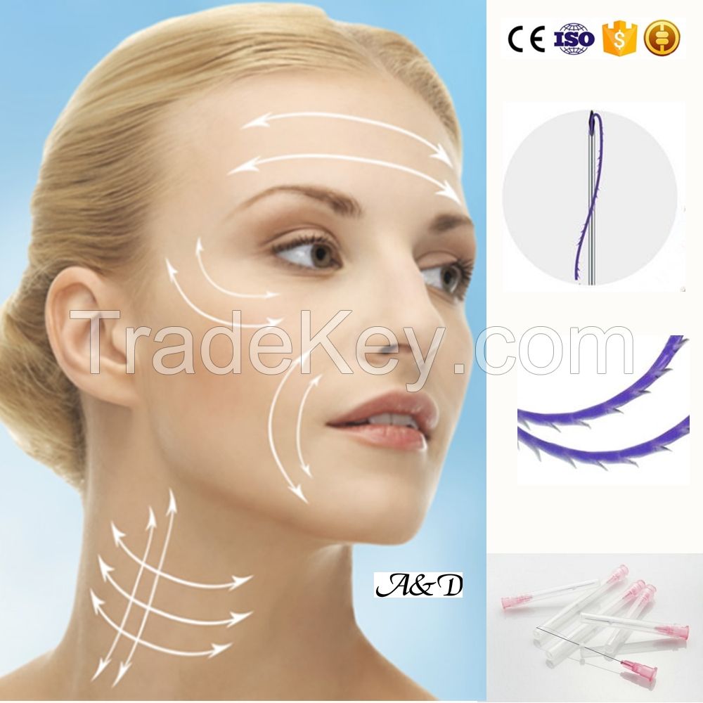 Cosmetic beauty polydioxanone suture thread for Face Lifting