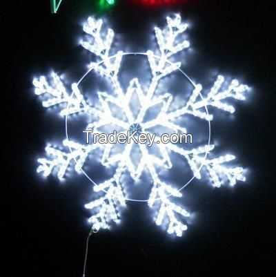 led rope light snowflake