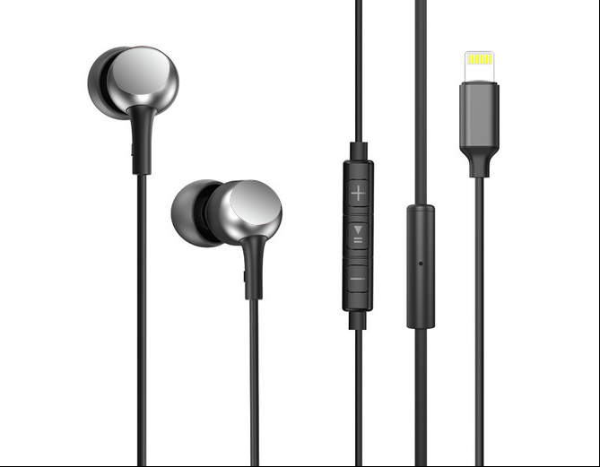 MFI Certified Hands-free Lightning Headphones for iPhone Noise Cancellation