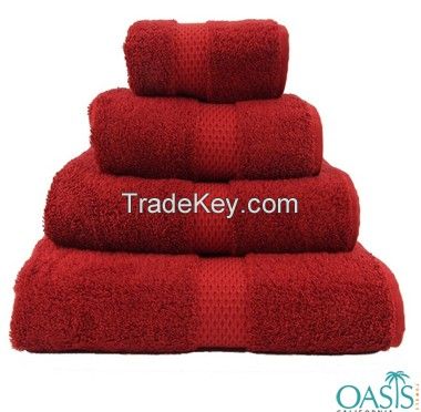 Rich Red Egyptian Towels Wholesale