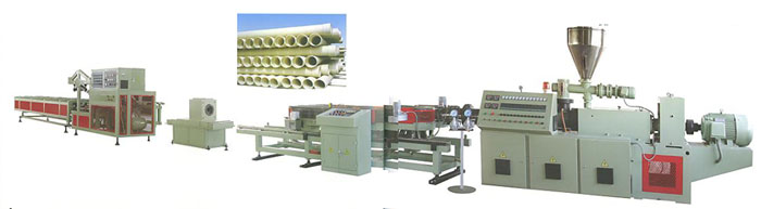 Production line for double-wall spiral large diameter plastic drainage