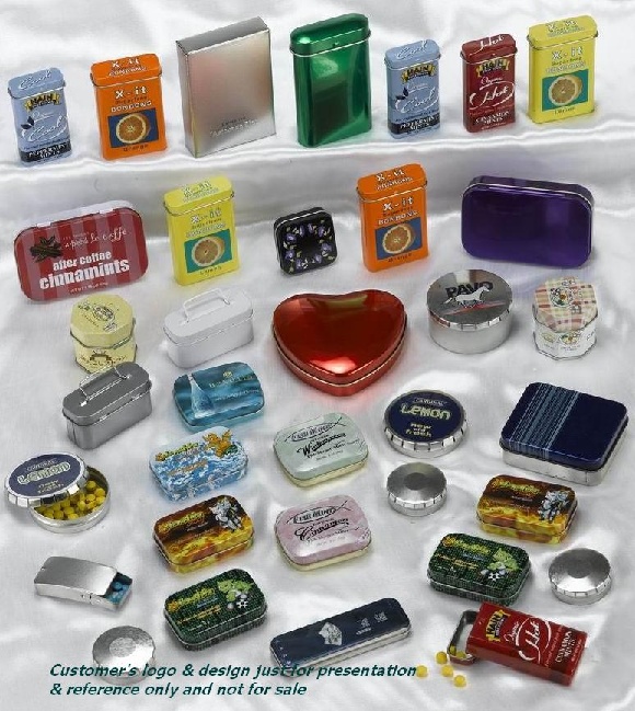 Tin candy case