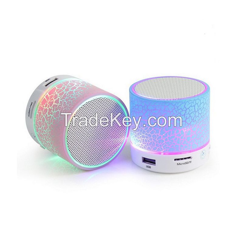 portable mini mobile speaker bluetooth  with colorfull LED TF card