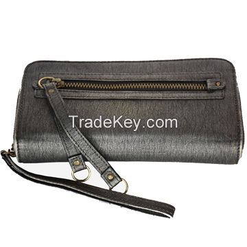 Fashion New Black Zipper PU Ladies Wallet