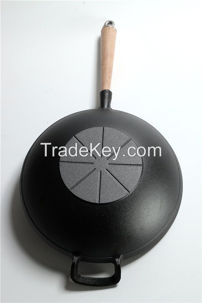 Preseasoned Cast Iron Wok