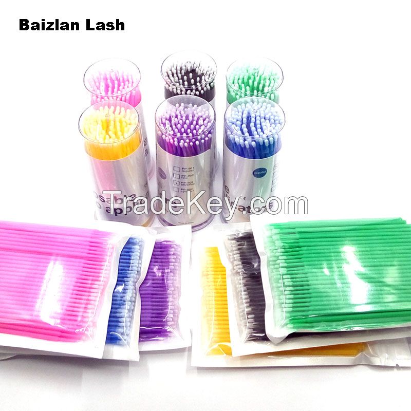 Disposable Micro Brushes(Fine /Reg. Tip) for eyelash extensions (100pcs/pot)