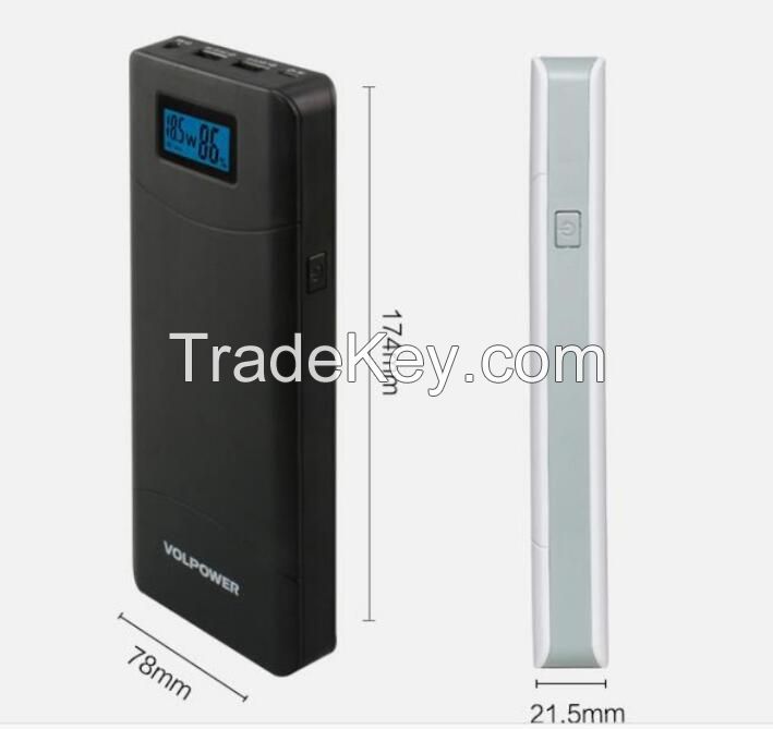 2017new item fast charging type-c power bank QC 2.0,QC 3.0 15600mah with factory price