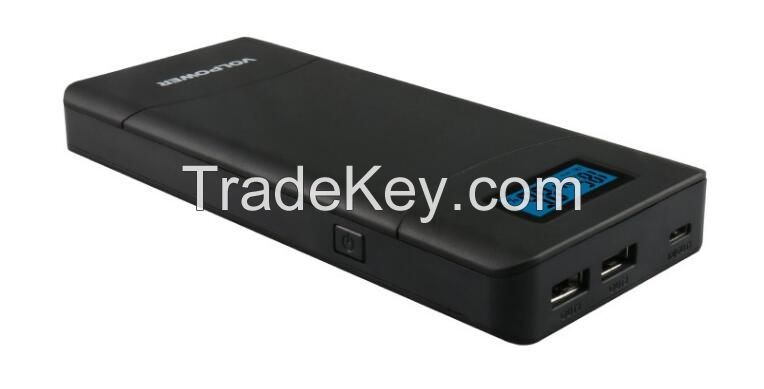 Hot selling dual usb power bank 15600mah quick charge type c power bank for macbook