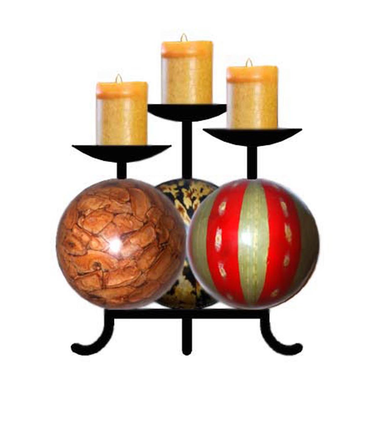 Candle Holder decorative balls