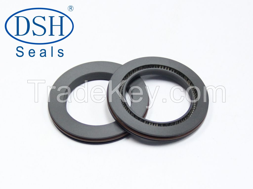 PTFE and H type spring activated seal