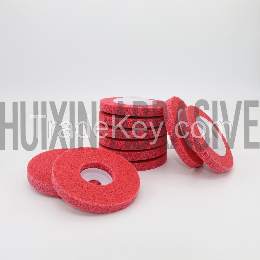 4"*1/2" polishing  deburring  abrasive disc red grey