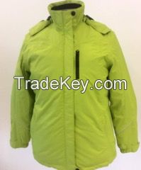 Motorcycle Green Shiny Windproof Thick Down Jacket
