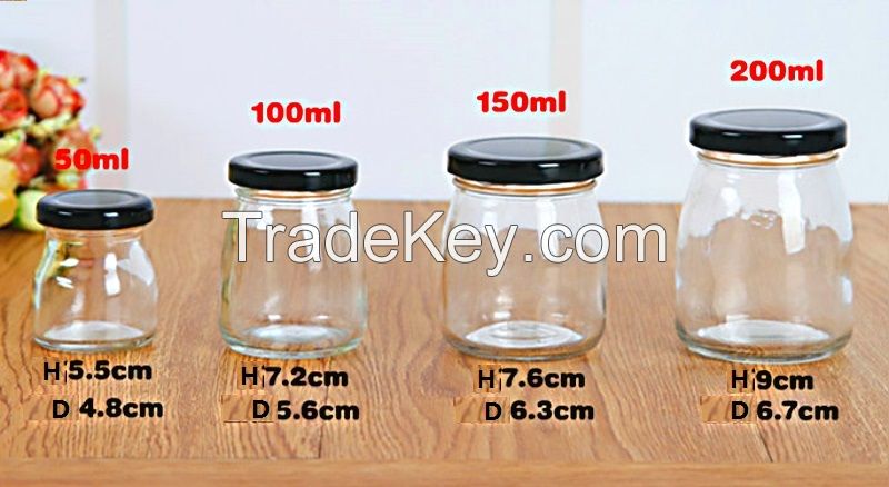 50ml 100ml 150ml 200ml Honey Glass Bottle with Screw Cap