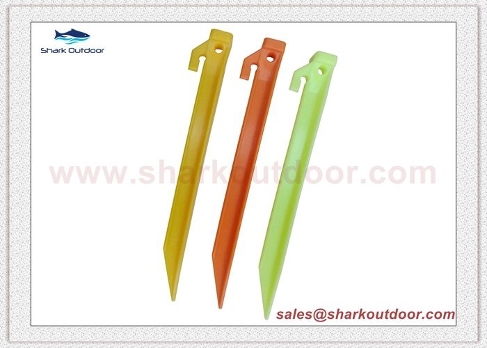 Plastic tent peg stake for outdoor camping tent