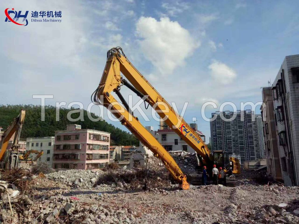 Excavator CAT349 26.5m Three Segment High Reach Boom for Demolition