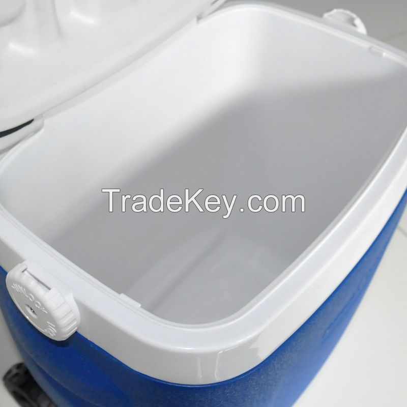 new 36L pulling styrofoam cooler box with wheels 