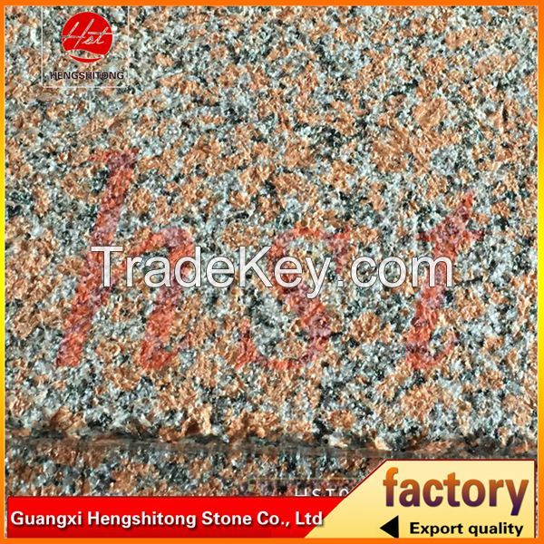 bush hammered red granite tiles for floor tiles