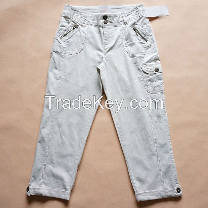 Women's Pencil Trousers Crop Jeans Crop Pants 3/4 length pants in Stock