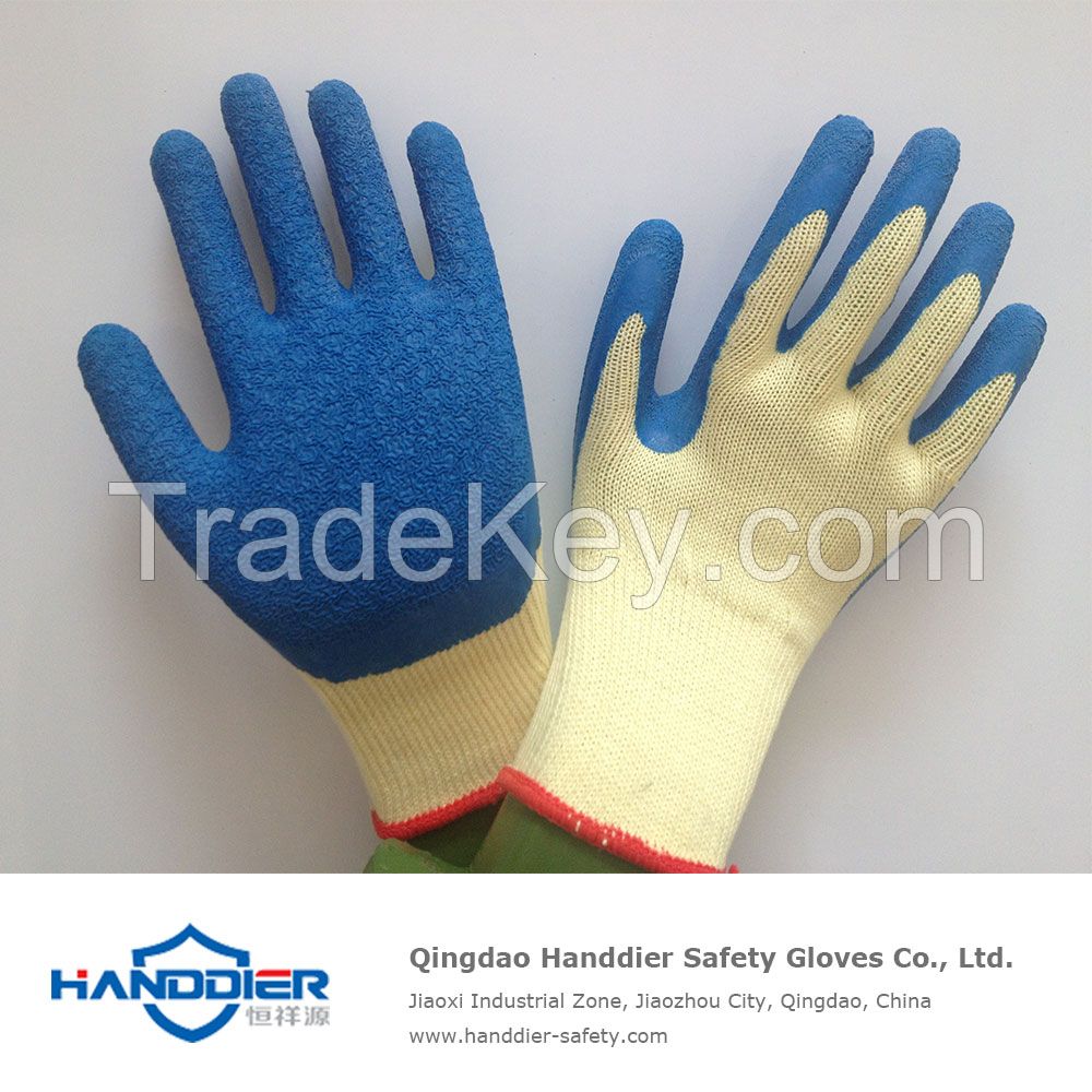 5 Threads Latex Coated Polycotton Liner Working Gloves