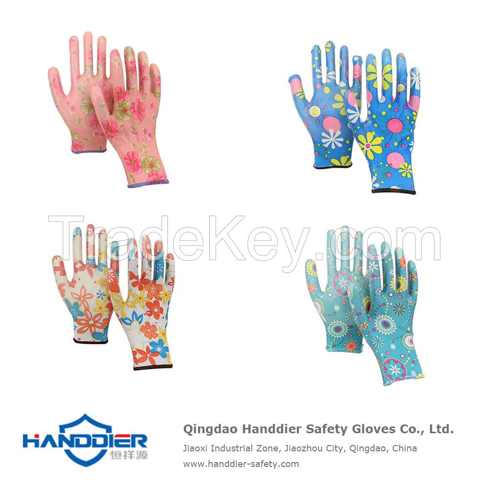 13 Gauge Nitrile Coating Garden Gloves