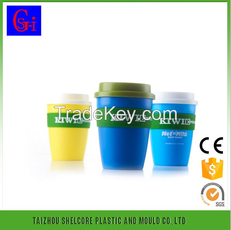 Free sample coffee cup with silicone sleeve 