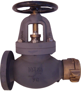JIS F7333 cast iron globe hose valve 10K