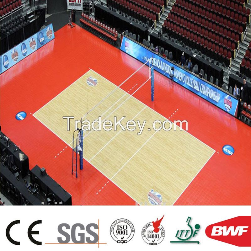 Vinyl Sports Floor for Volleyball Gym Multi-Function Gem Pattern 4.5mm