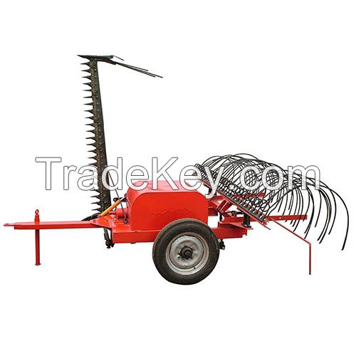 mowing and raking machine