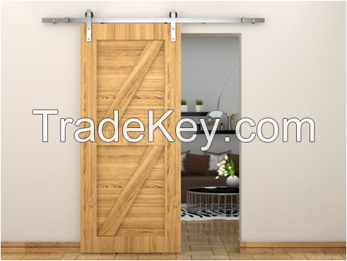 New Modern Interior Solid Wood Sliding Barn Door Hardware