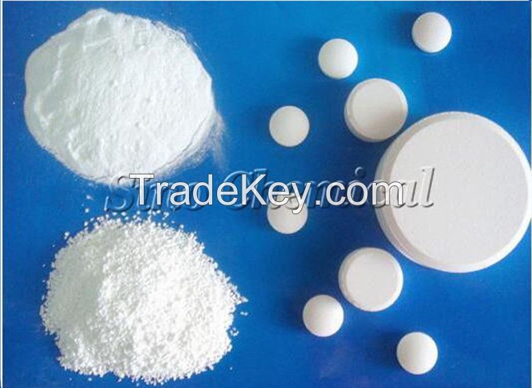 Water treatment chemical 90% chlorine tablets trichloroisocyanuric acid TCCA