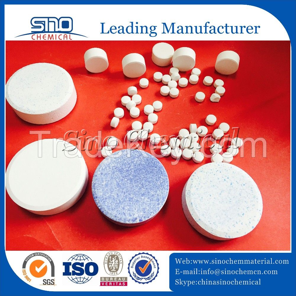 Water treatment chemical 90% chlorine tablets trichloroisocyanuric acid TCCA