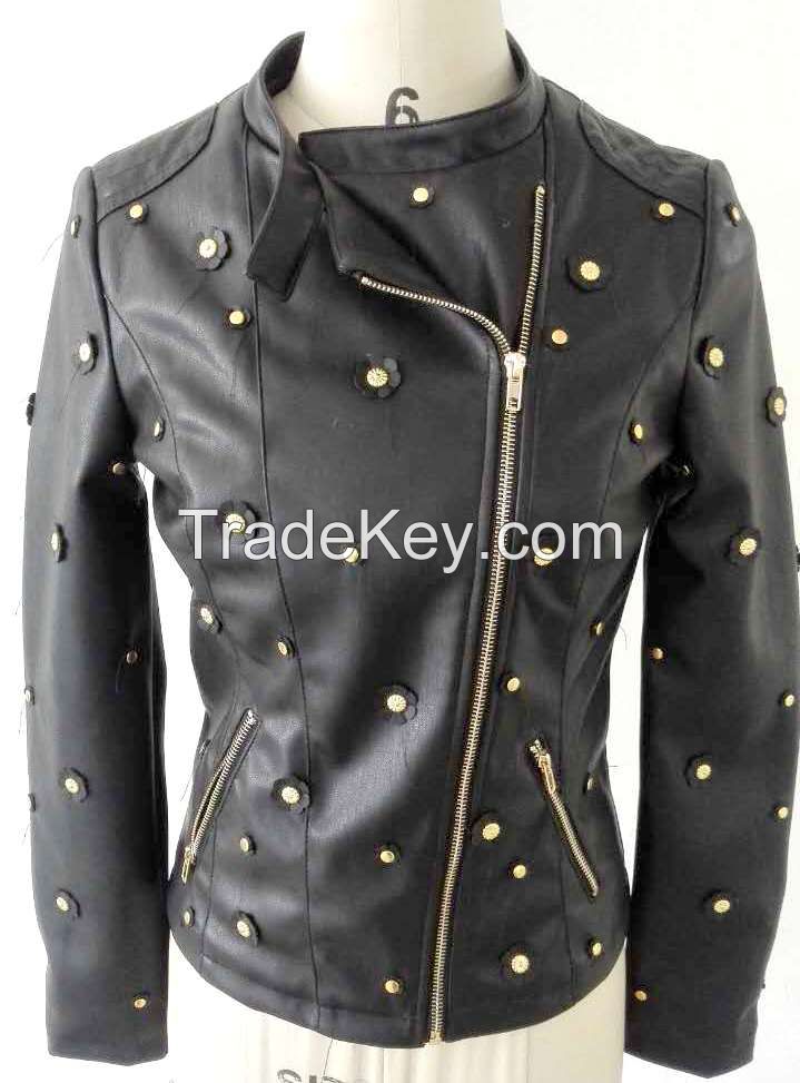 Women's faux leather jackets