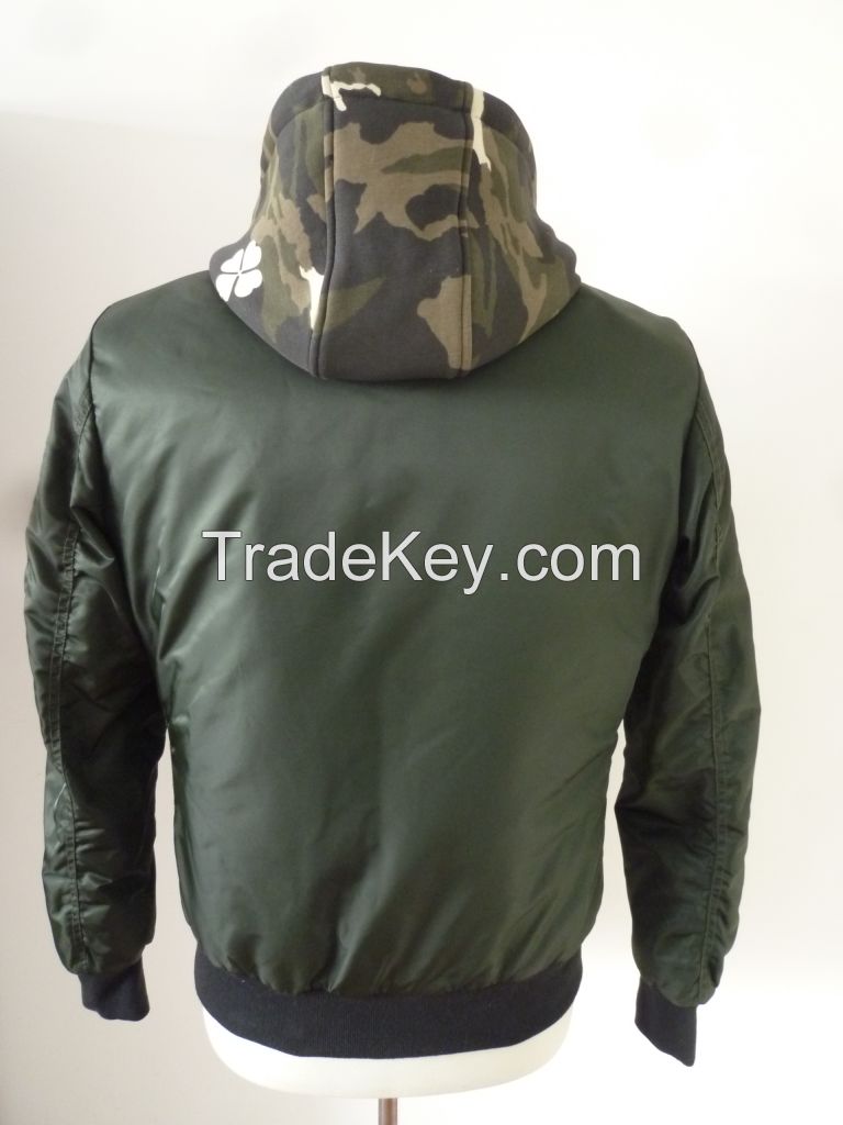 Men's Big & Tall padded Parka jersey hood