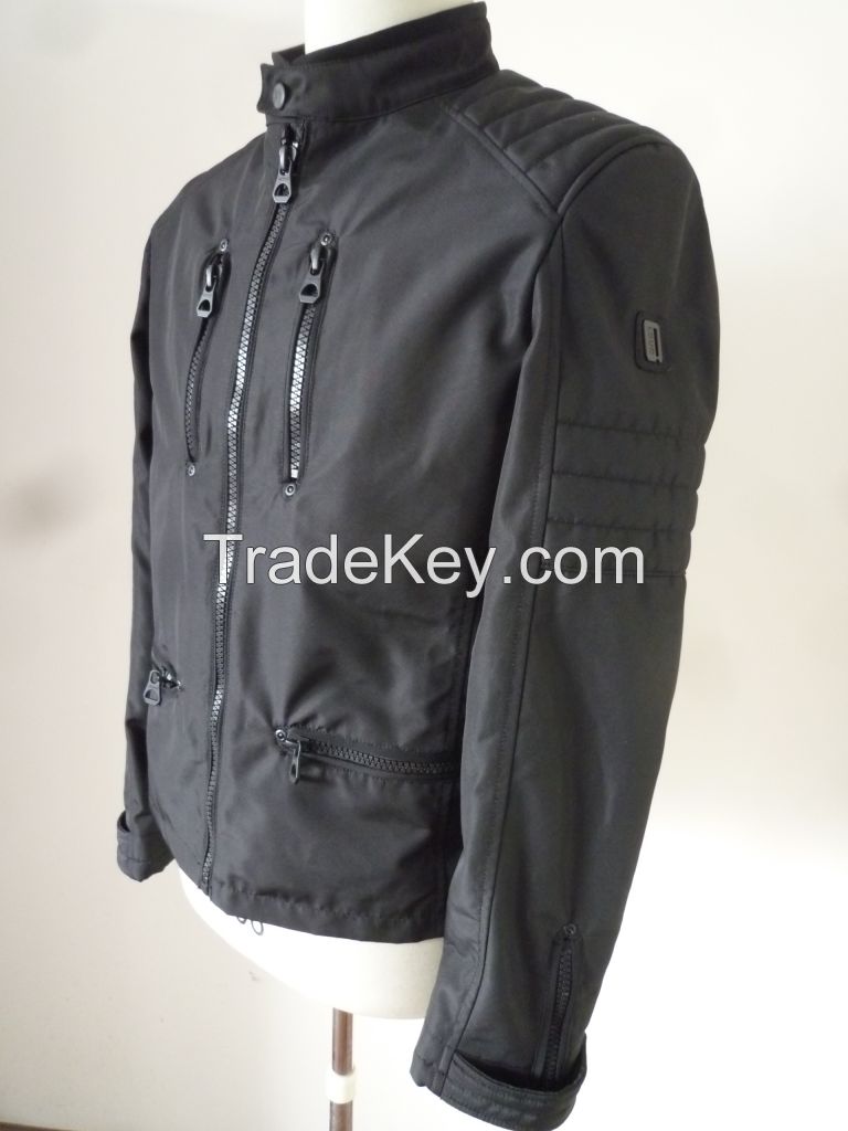 Men's Standard Water-Resistant polyester Windbreaker Front-Zip up Jacket