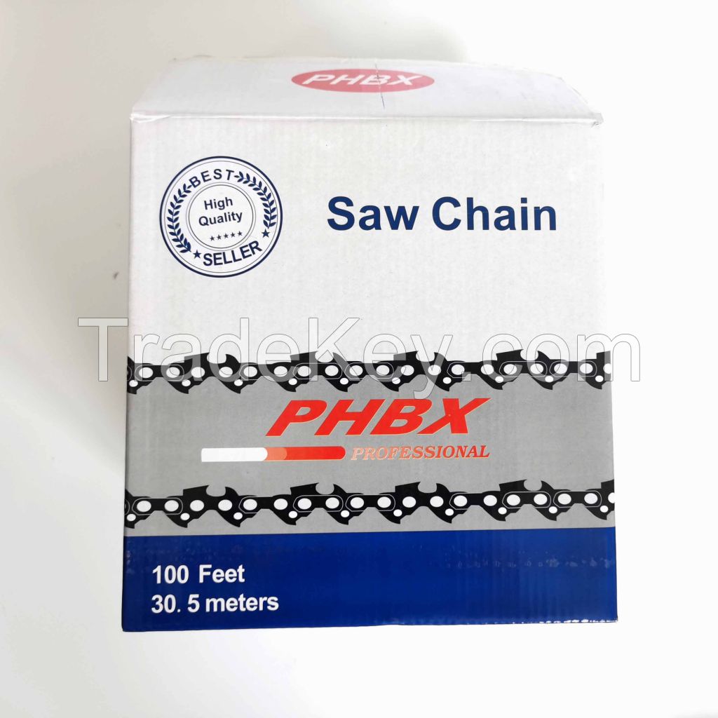 100Feet/Rolls PHBX brand Chain Saw Chains 3/8 /.058 Full CHISEL Chains Best Wearing Best Filling