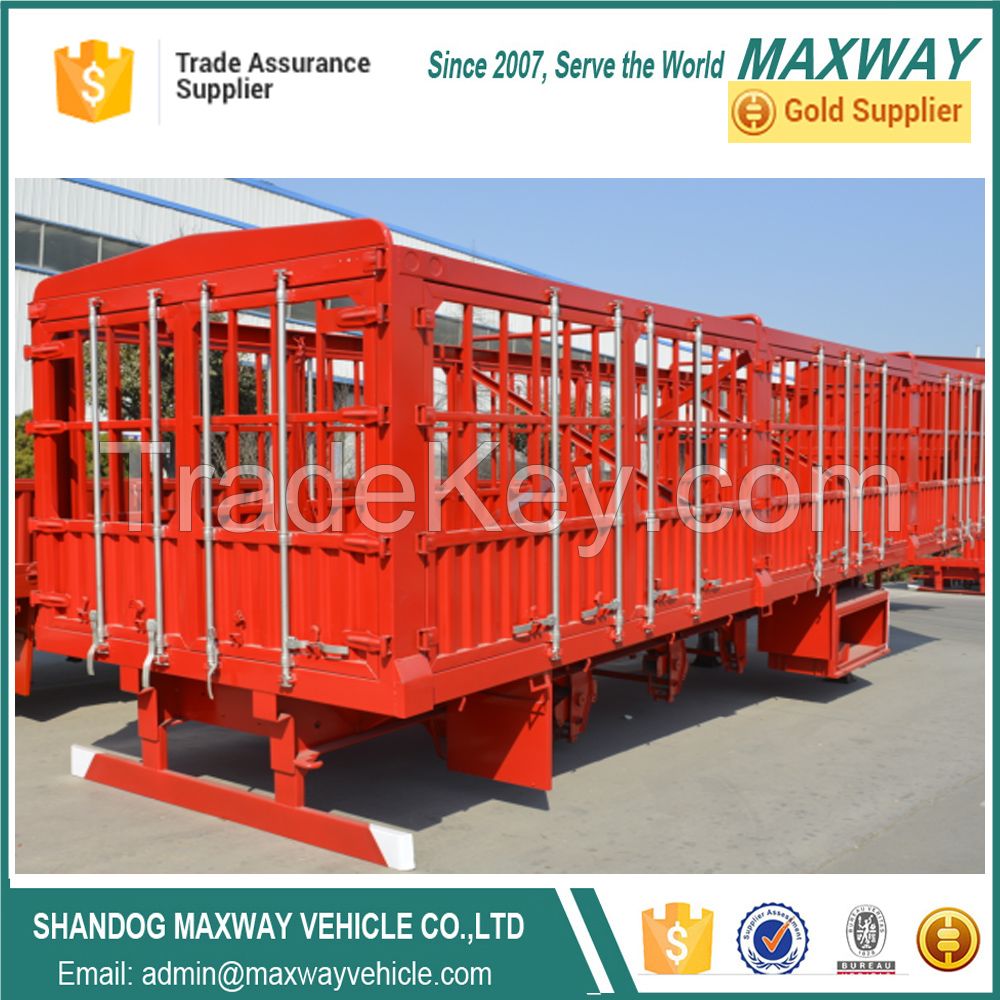 All kinds High Quality 2 3 4axle Cargo Fence Semi truck trailer with Good price