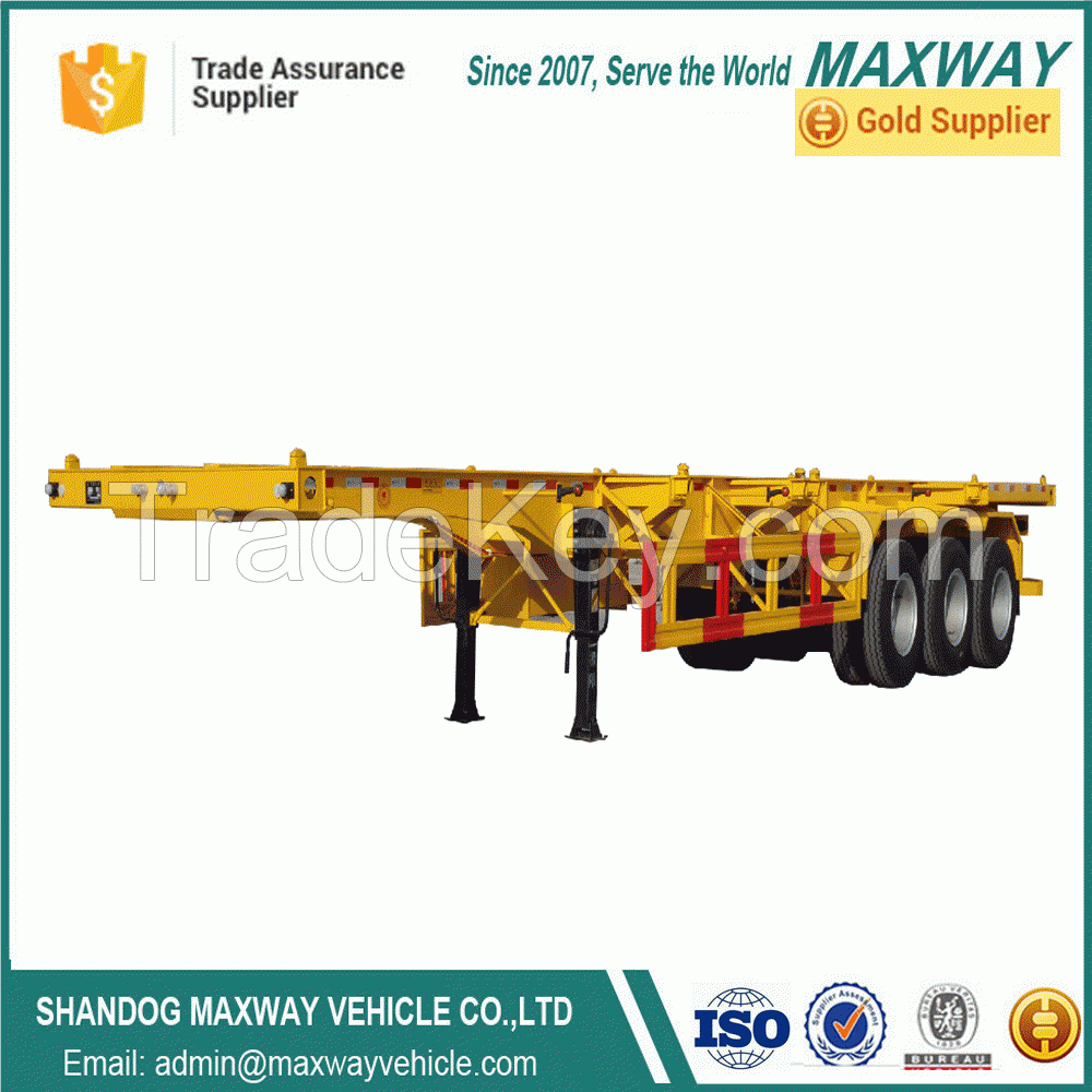  Maxway High Quality Container Transport  Skeletal Semi Truck trailers