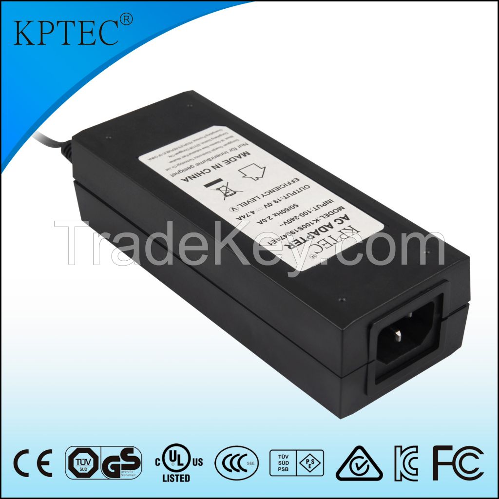 Desktop 60W 65W 100W Power Supply with UL Ce GS Certificates adapter