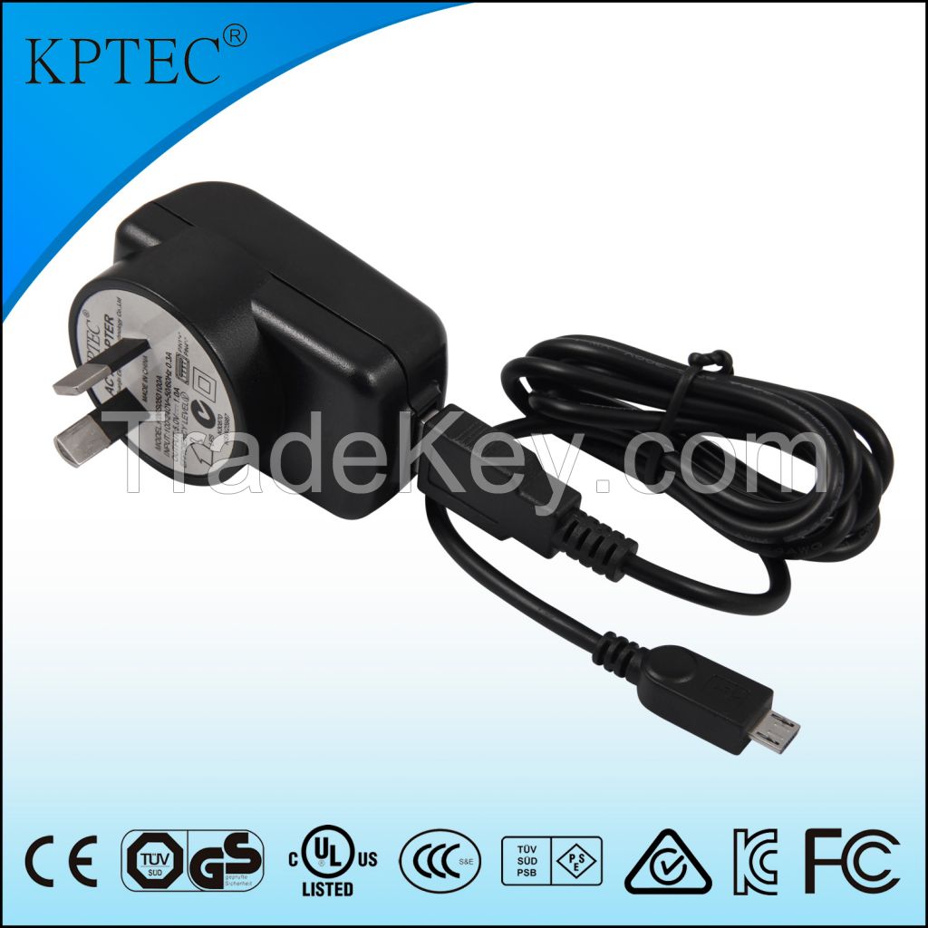 Australia Plug AC/DC Adapter with SAA and Gems 6W/9W/12W