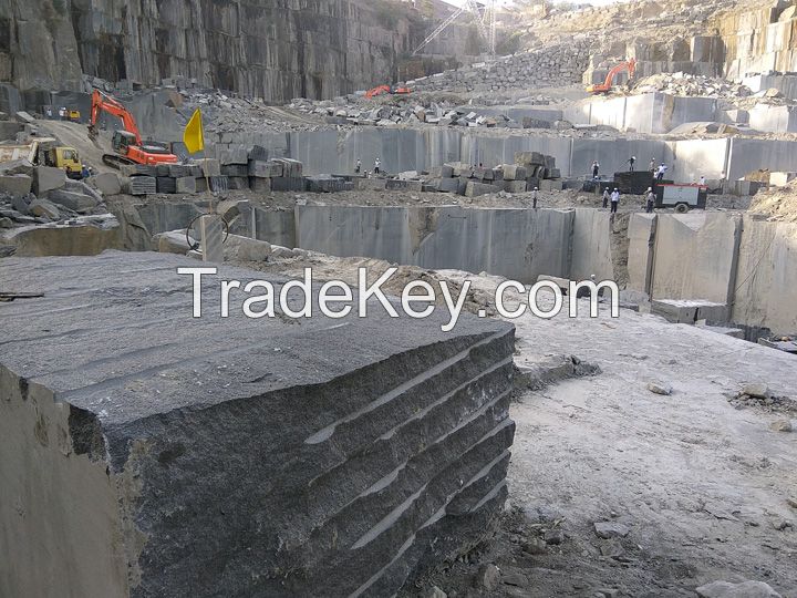 Black galaxy granite rough blocks