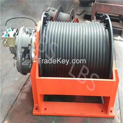 Lebus Grooved Geometry Drum with Spooling Device Hydraulic Winch