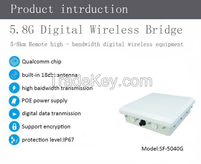 5-8km long-distance high power outdoor wireless network bridge