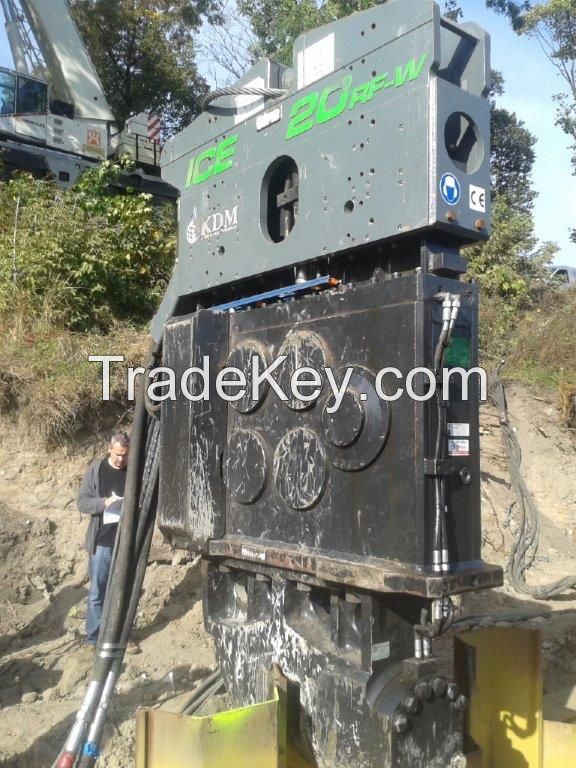 Used vibro hammer ICE 20 RFW to work on a crane or piling rig