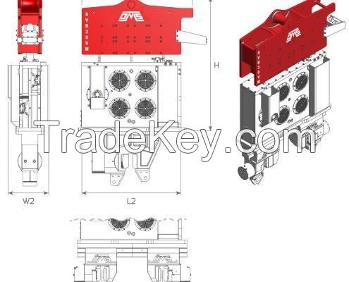 Vibro hammer SVR 30 VM to work on a crane or piling rig