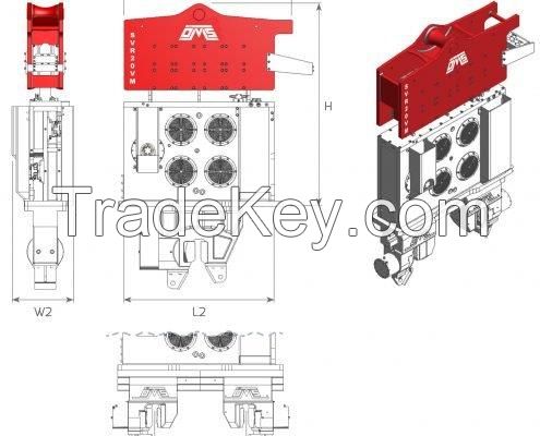 Vibro hammer SVR 20 VM to work on a crane or piling rig