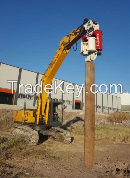 Vibro hammer OVR 60SG to work on a crane