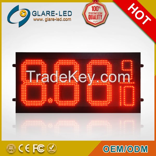 The Popular High Quality Waterproof 12inch 8.88 9/10 Display Format LED Fuel Price Signs