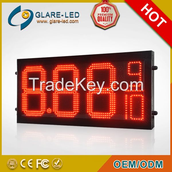 The Popular High Quality Waterproof 12inch 8.88 9/10 Display Format LED Fuel Price Signs