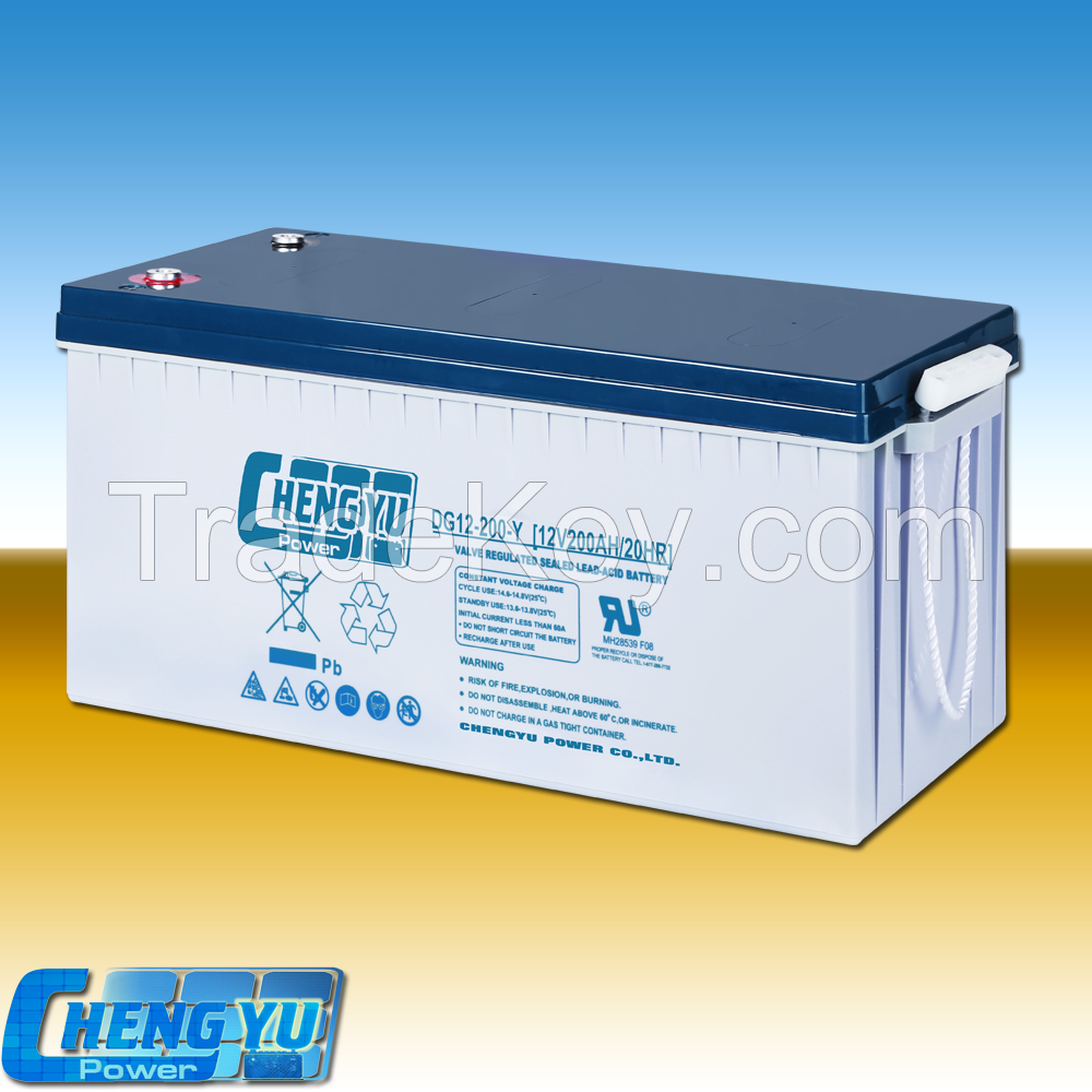 Lead-acid Type 12V200Ah Gel Deep Cycle Battery